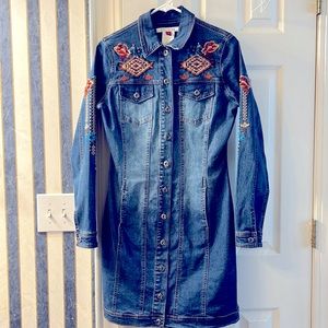 Stetson denim jacket/dress. Size sm. Stretchy denim